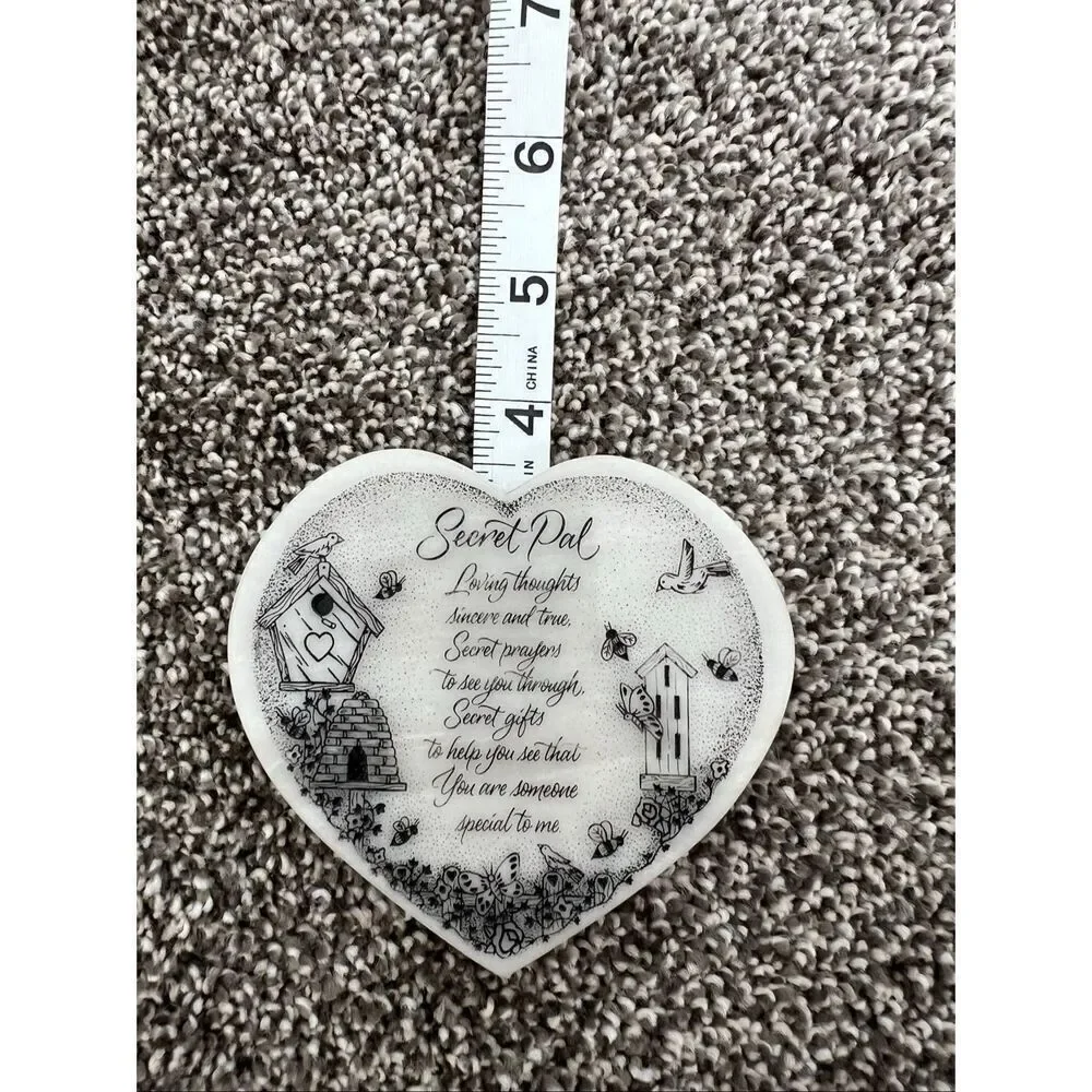 Heart-Shaped Secret Pal Plaque with stand